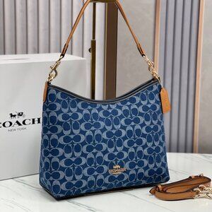 COACH Laurel Shoulder Bag - Blue Denim